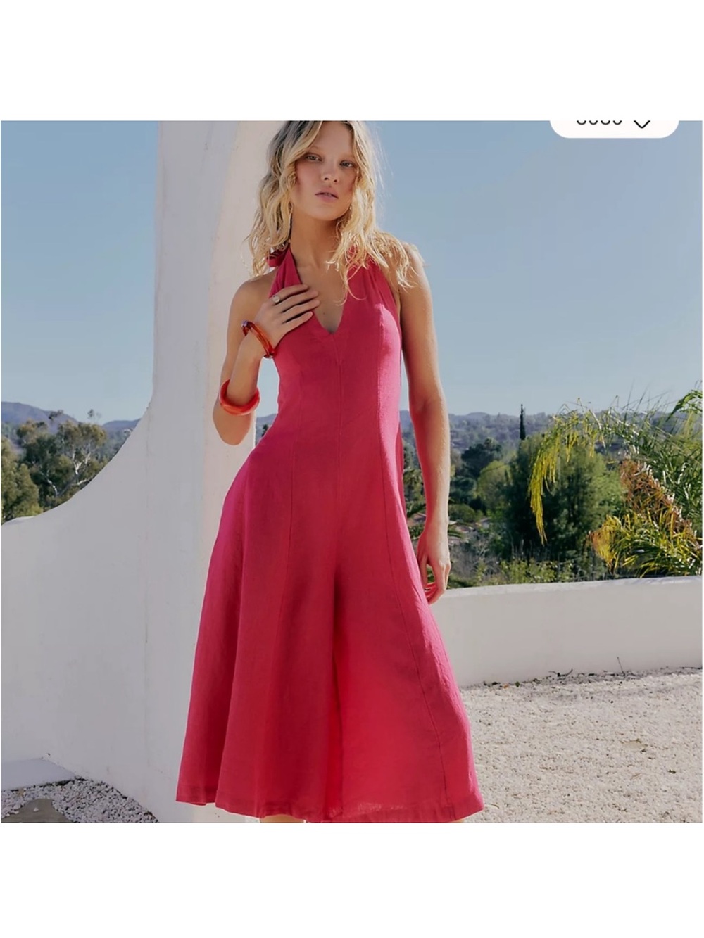 Reese linen culotte one piece